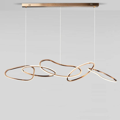 Lustre LED Ondulation Dorée