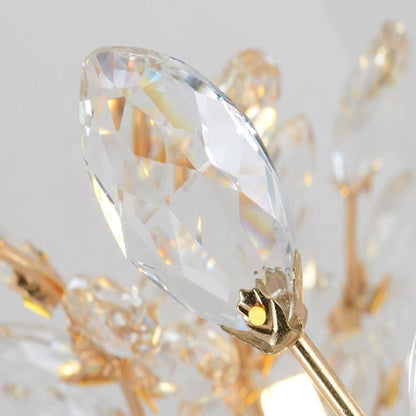Lampadaire Arbre Cristal Doré